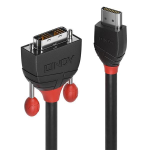 Lindy Black Line - Cavo adattatore - legame singolo - HDMI maschio a DVI-D maschio - 2 m - tripla schermatura - nero - di forma rotonda